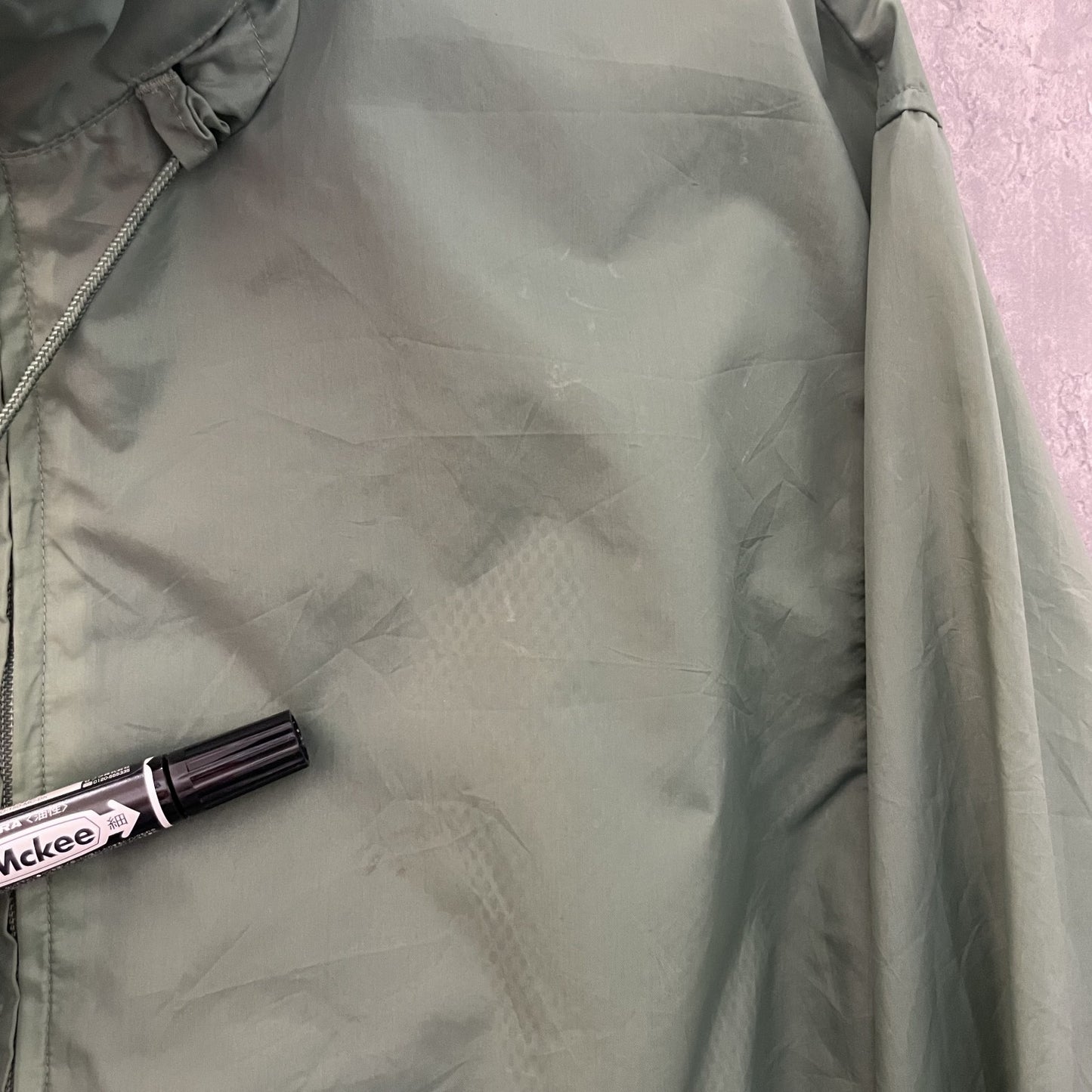 90s vintage 古着 ビンテージ ランズエンド LANDS END ナイロンジャケット フルジップ ドローコード テック