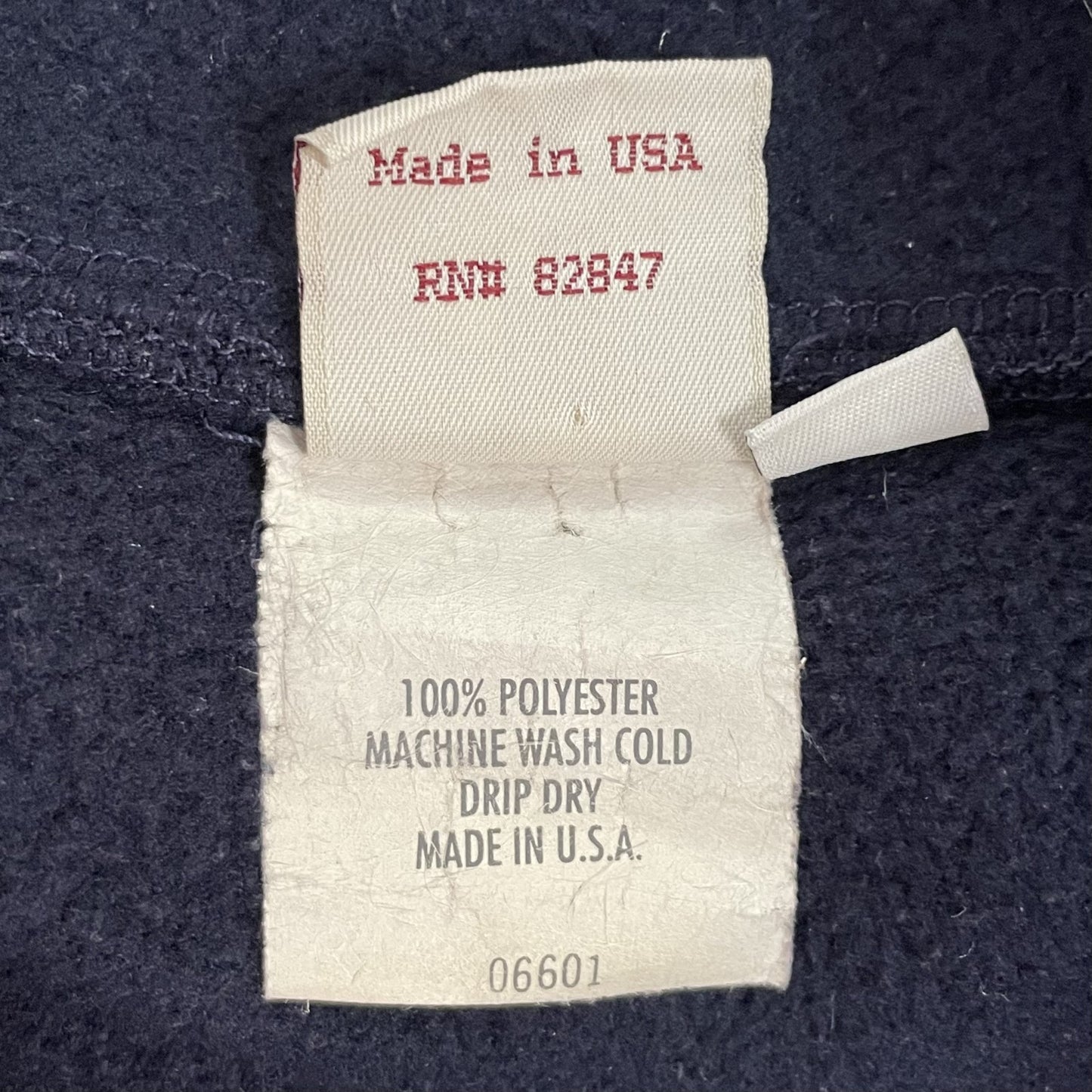 90s vintage 古着 ビンテージ ART NLIMITED ハーフジップ フリース USA製 カジュアル シティ 刺繍