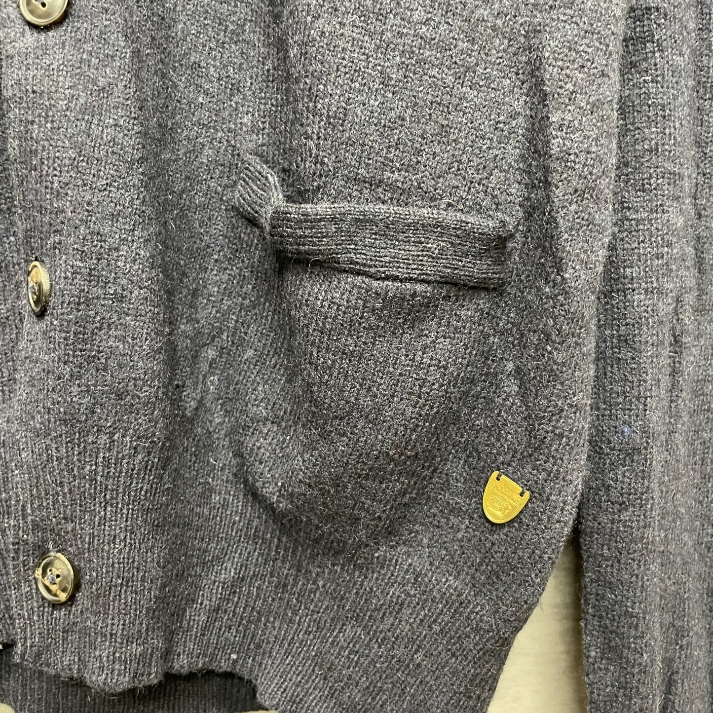 90s SCOTCH&SODA vintage 古着 ビンテージ ウール カーディガン ネイビー