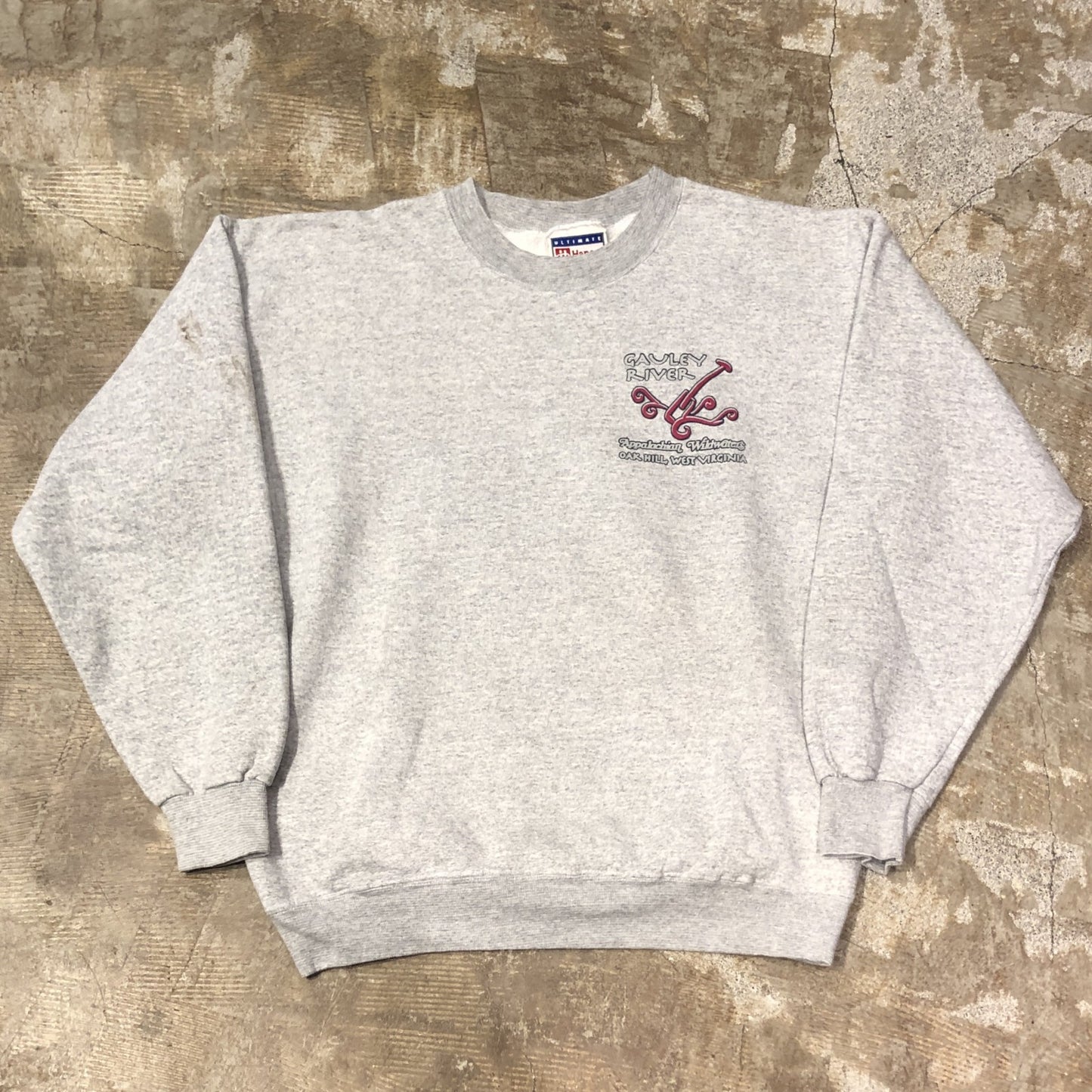 00s Hanes ULTIMATE COTTON バックプリント 短丈スウェット