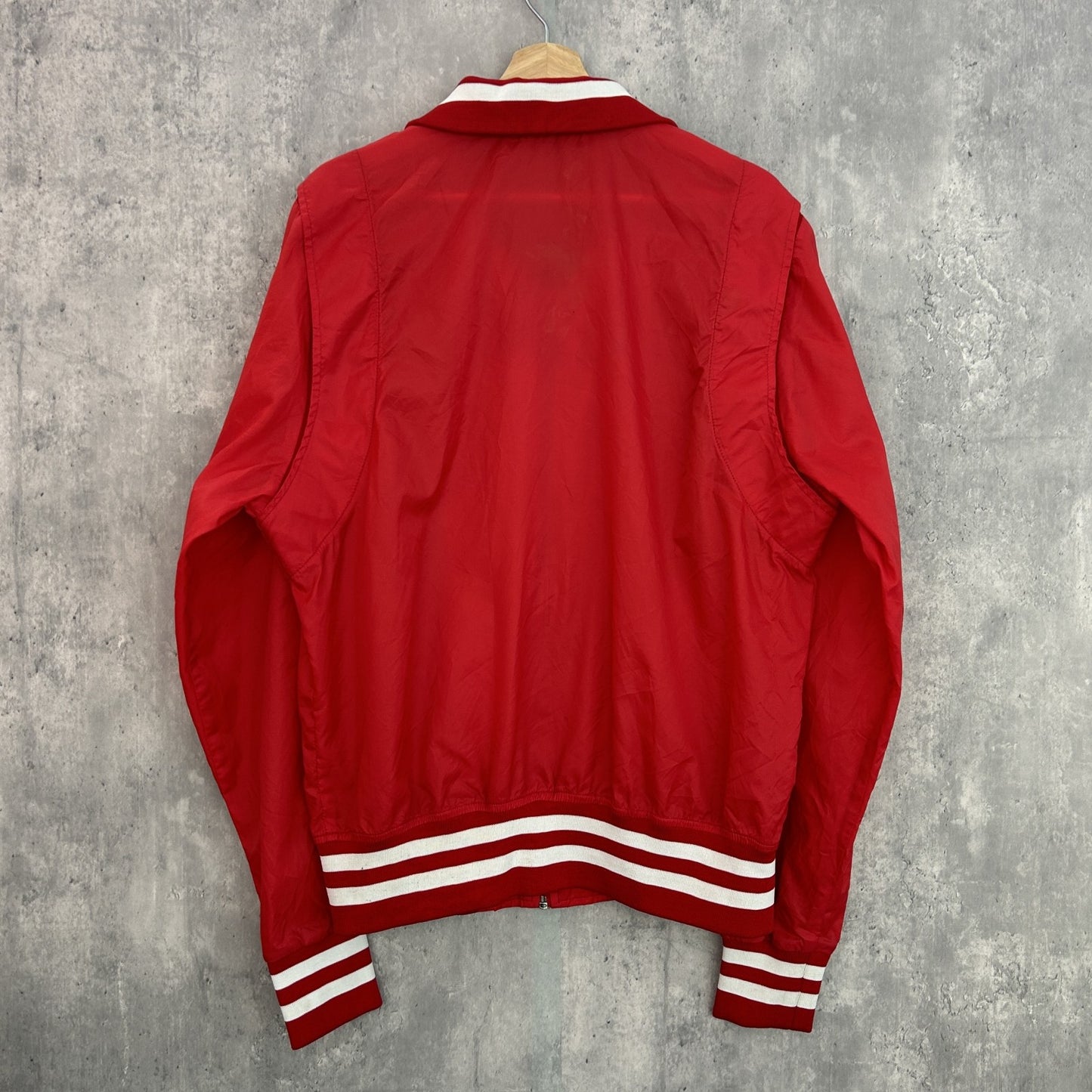 80s vintage CALIFORNIA ATHLETIC LIMTED 古着 ビンテージ ナイロンジャケット カレッジ ジップアップスタジャン