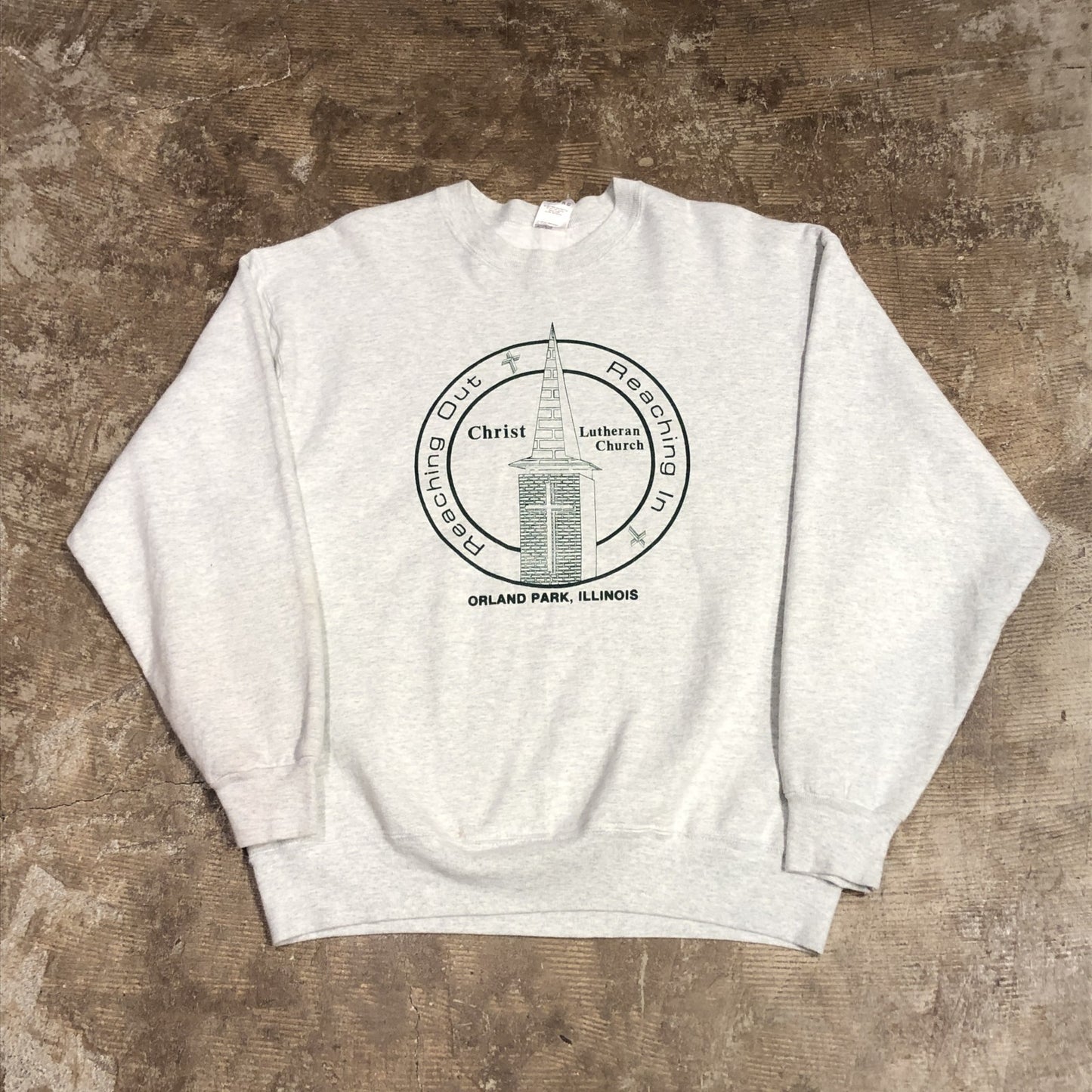 90s FRUIT OF THE LOOM SUPERCOTTON Lutheran Church 宗教プリント USA製スウェット