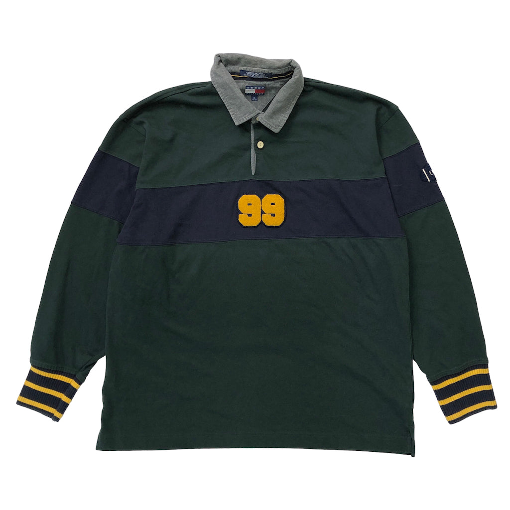 Vintage トミーヒルフィガーラガーシャツ XL-