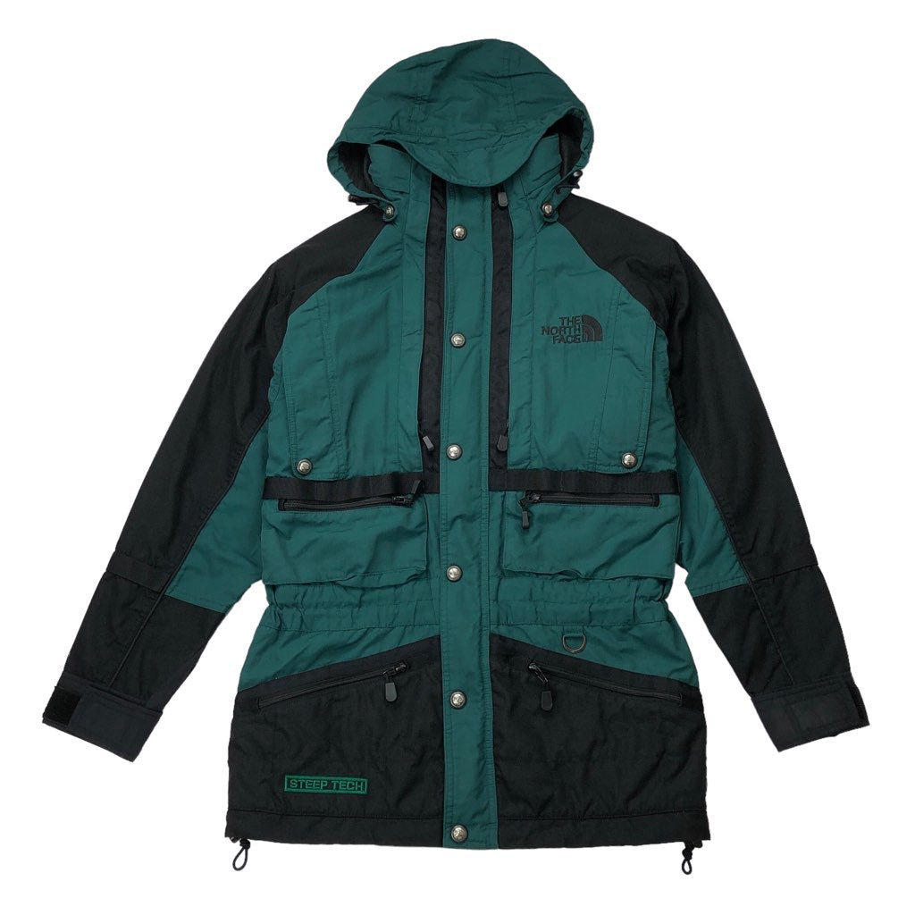 90s vintage THE NORTH FACE ザノースフェイス STEEP TECH スティープテック マウンテンパーカー ナイロンジャケット  フーディー ジップアップ フルジップ