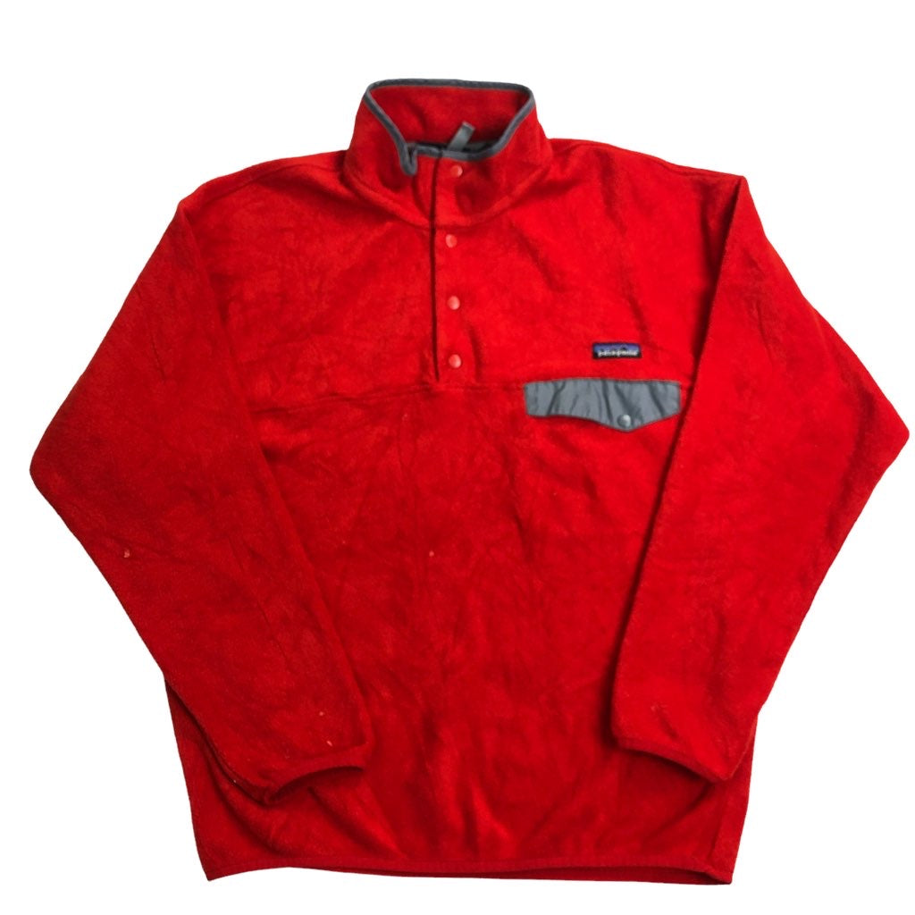 patagonia フリース シンチラ snap T レッド