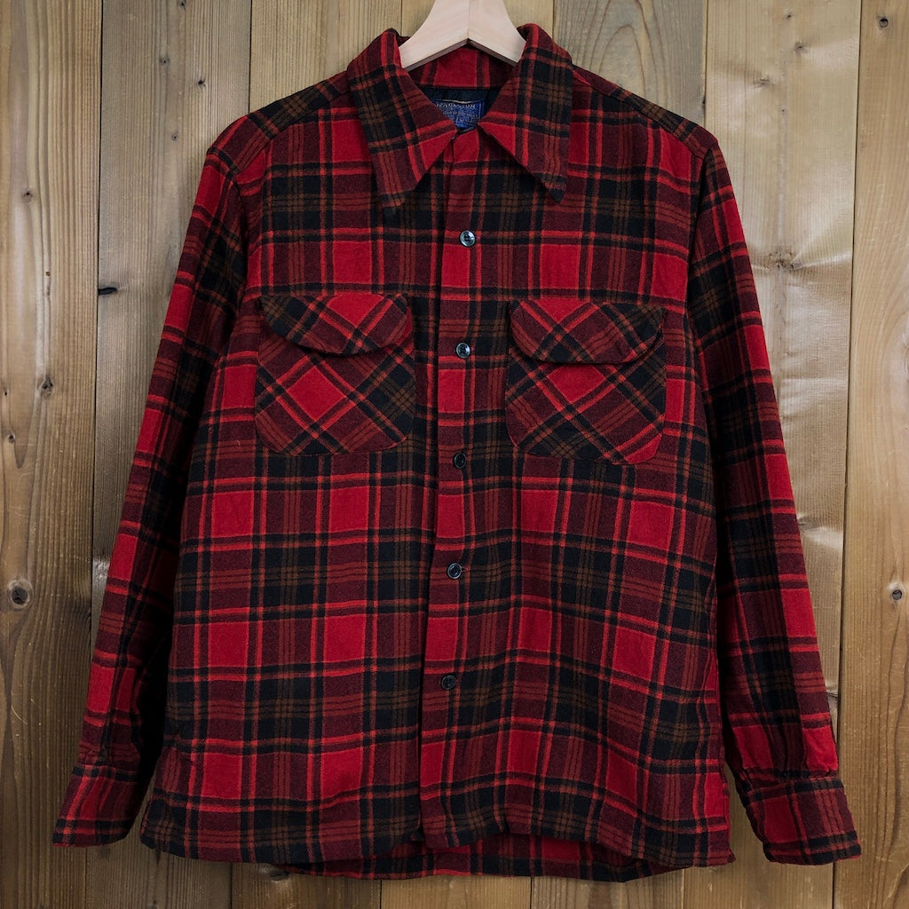 70s USA製 PENDLETON チェック ウールシャツ