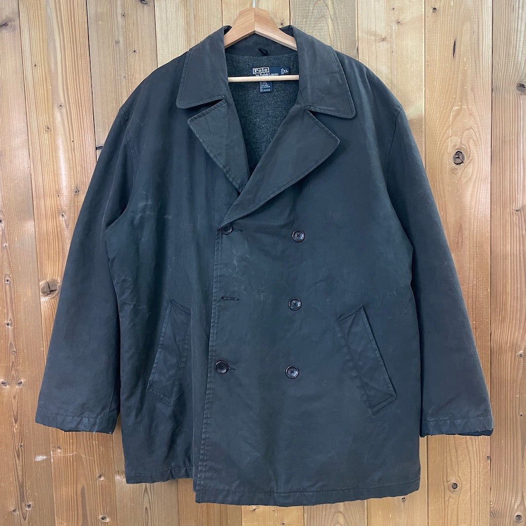 90s vintage Ralph Lauren ラルフローレン Pコート オイルドコットン