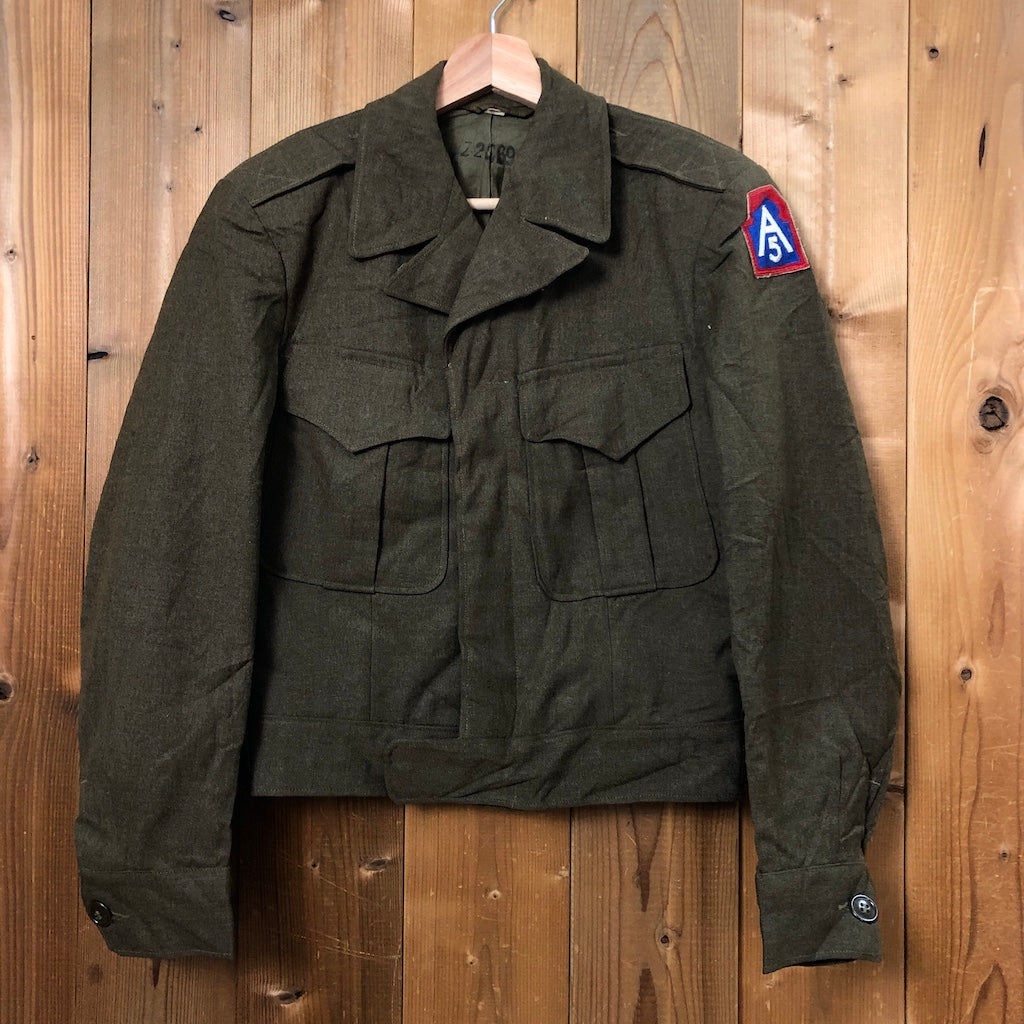 40s《French Military Work Grandpa Shirts》