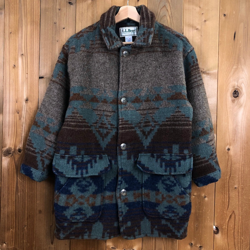 70s 80s vintage USA製 L.L.Bean ウールジャケット ネイティブ柄