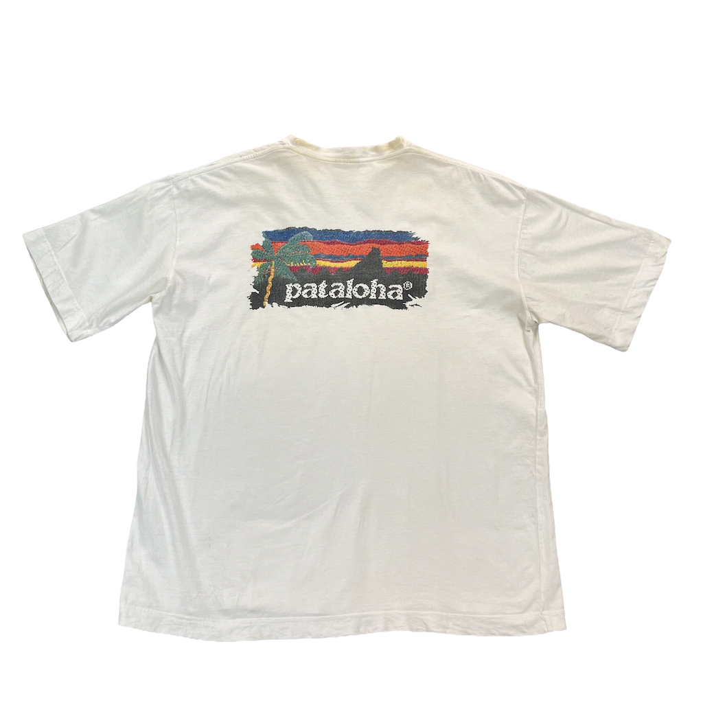 90s vintage patagonia パタゴニア pataloha プリントTシャツ カットソー 半袖 ビッグロゴ