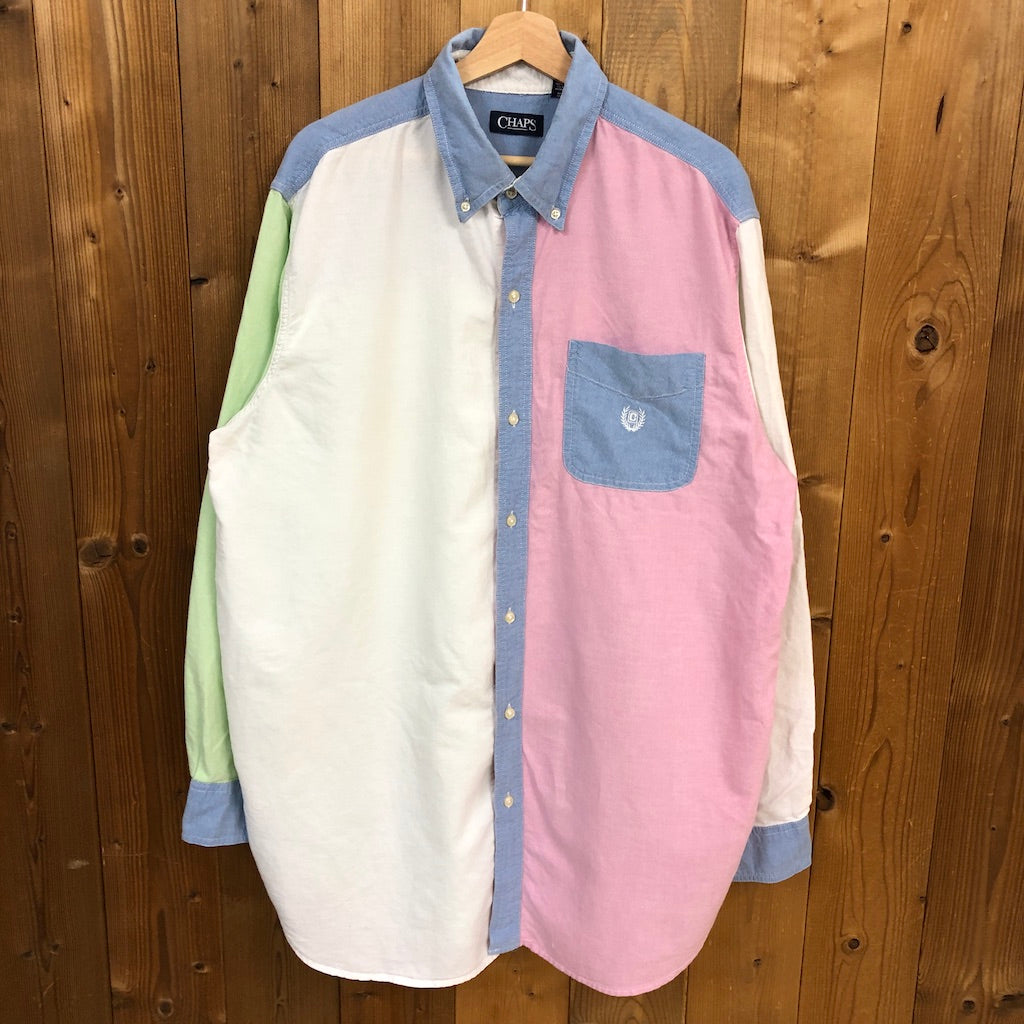 Ralph Lauren ラルフローレン CHAPS チャップス 長袖シャツ BDシャツ ボタンダウン ホワイト/ブルー/ピンク/グリーン ラルフローレン BDシャツ