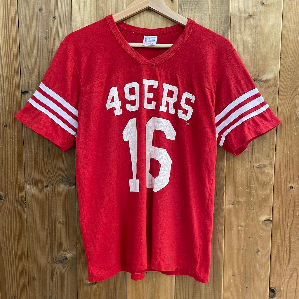 USA製 Rawlings NFL 49ERS ゲームシャツ Tシャツ 半袖 カットソー アメフト