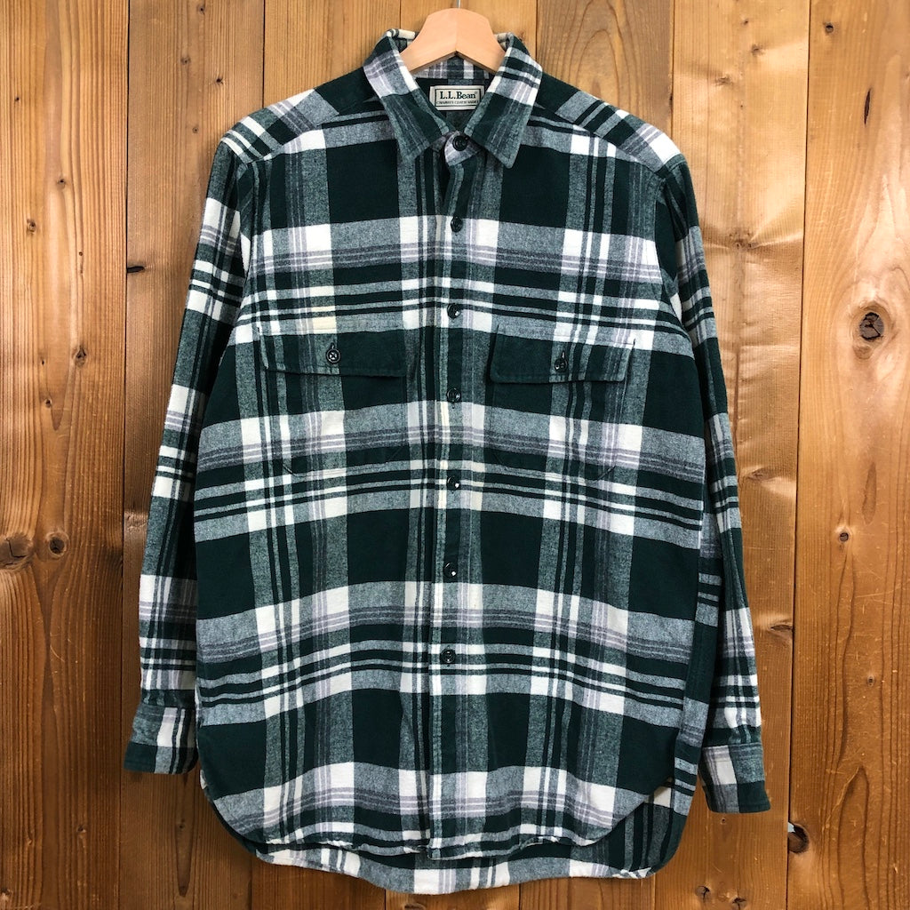 90s vintage USA製 L.L.Bean エルエルビーン 長袖シャツ CHAMOIS CLOTH シャモアクロス チェック