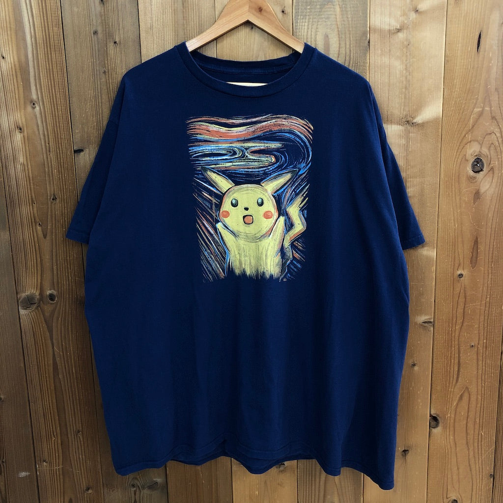 Pokemon ポケモン ピカチュウ ムンクの叫び プリントTシャツ 半袖