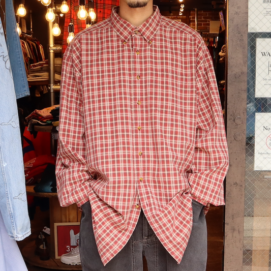 【茅ヶ崎駅前店】staff select 【L.L.Bean 長袖シャツ】×【ブラックデニムパンツ】