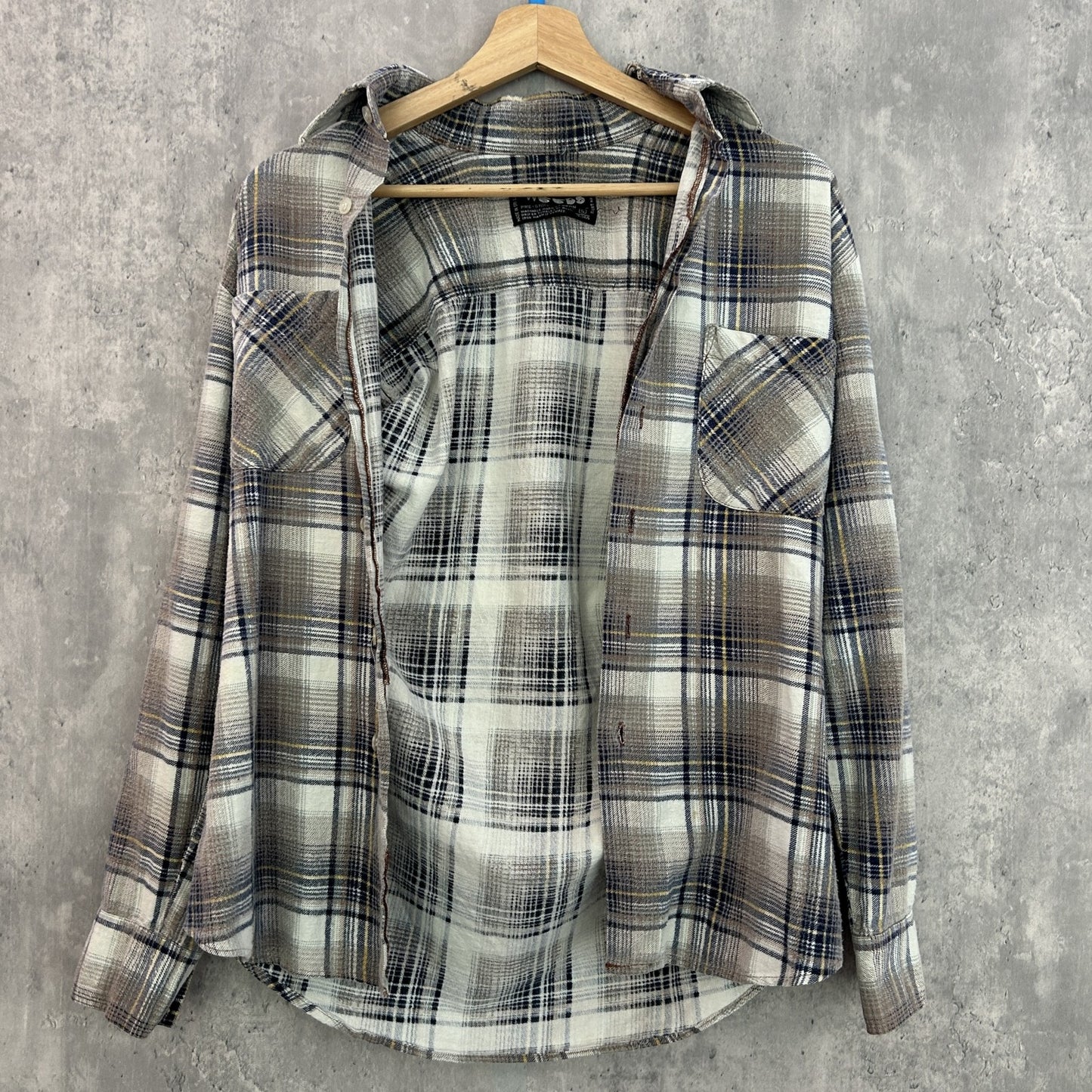 90s vintage 古着　ビンテージ　長袖シャツ　ネルシャツ　ボタンダウン　オンブレチェック