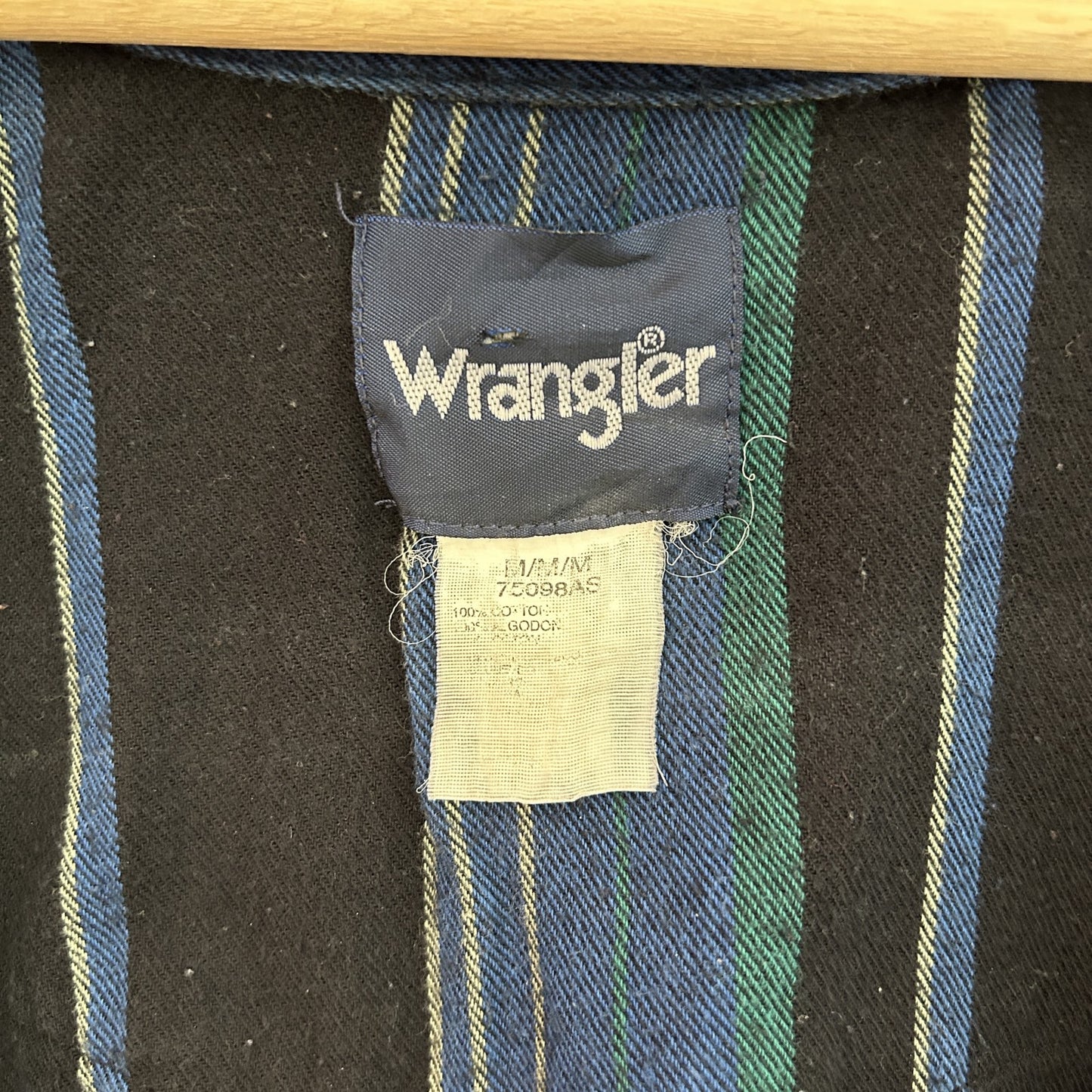 90s vintage 古着　ビンテージ　ラングラー　長袖シャツ　ウエスタンシャツ　ボタンダウン　Wrangler