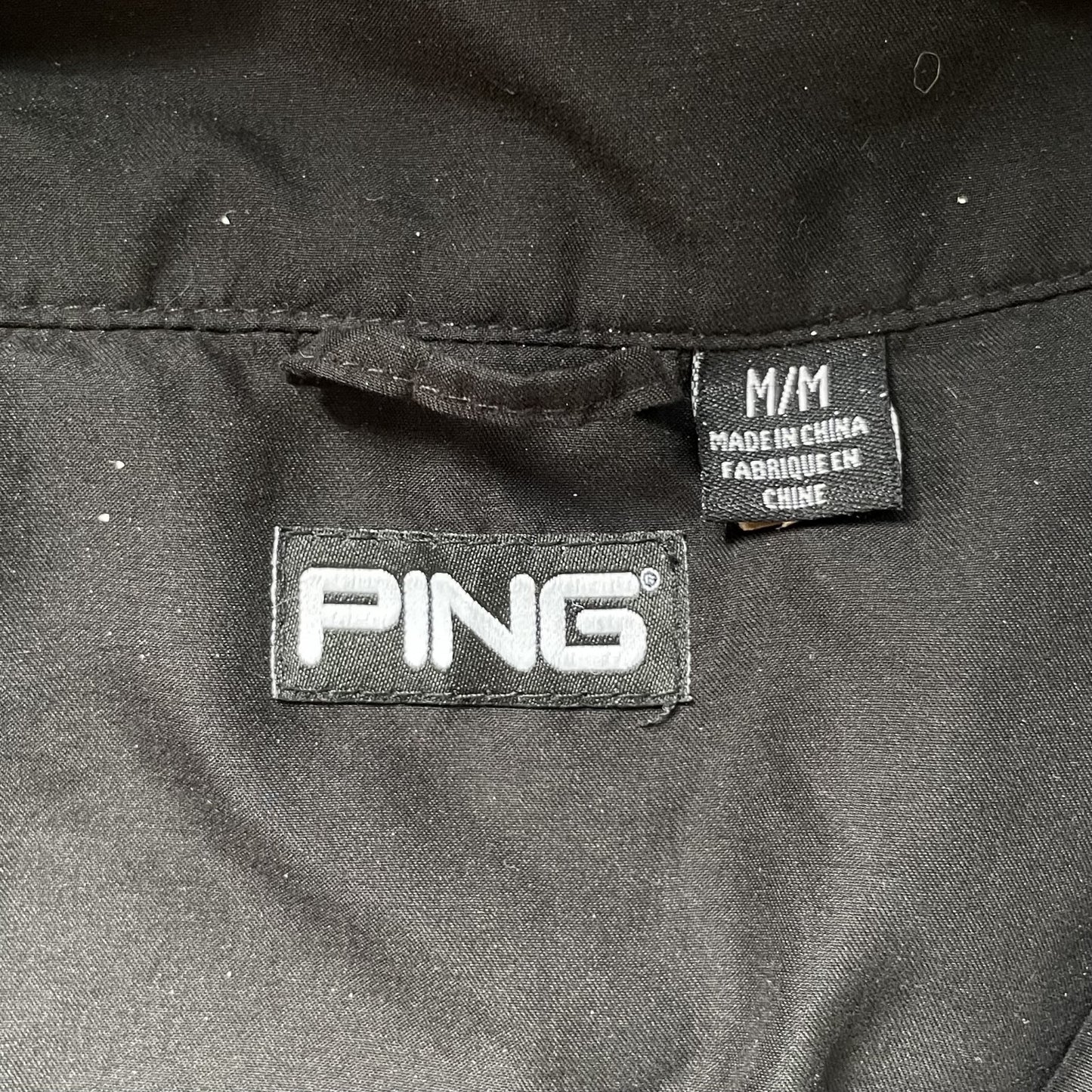 PING 00s vintage 古着　ビンテージ　ピン　ハーフジップ　裏地メッシュ　ブラック