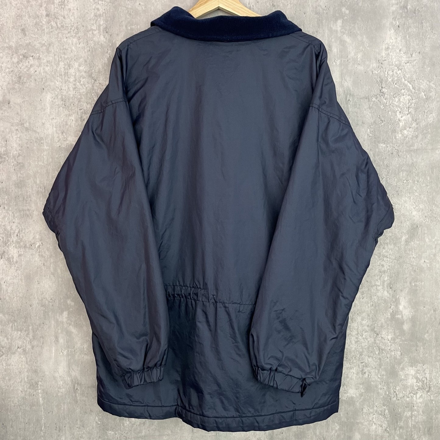 90s vintage 古着　ビンテージ　コロンビア　Columbia フルジップ　ナイロンジャケット　ネイビー　ドローコード