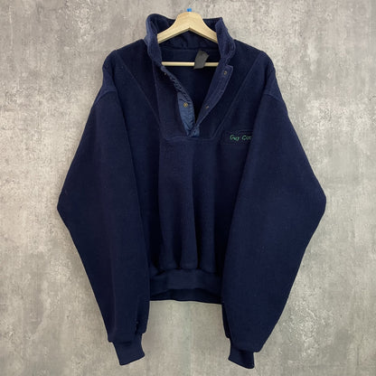90s vintage 古着　ビンテージ　Guy Cotten ハーフ　スナップ　ボタン　ジャケット　フリース　ワンカラー　防寒　シンプル