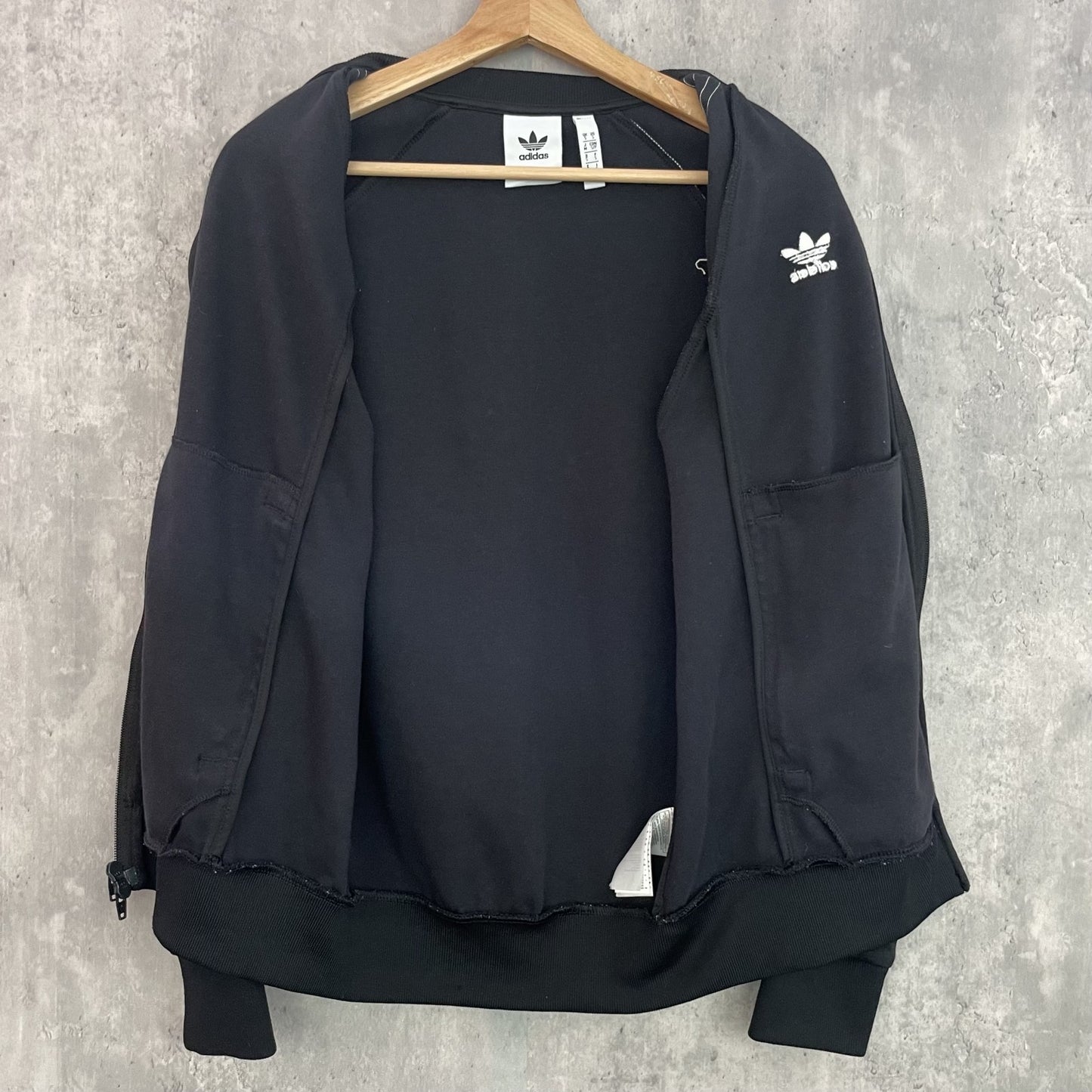 adidas アディダス　古着　ビンテージ　vintage トラックジャケット　ブラック　フルジップ　ダブルジップ