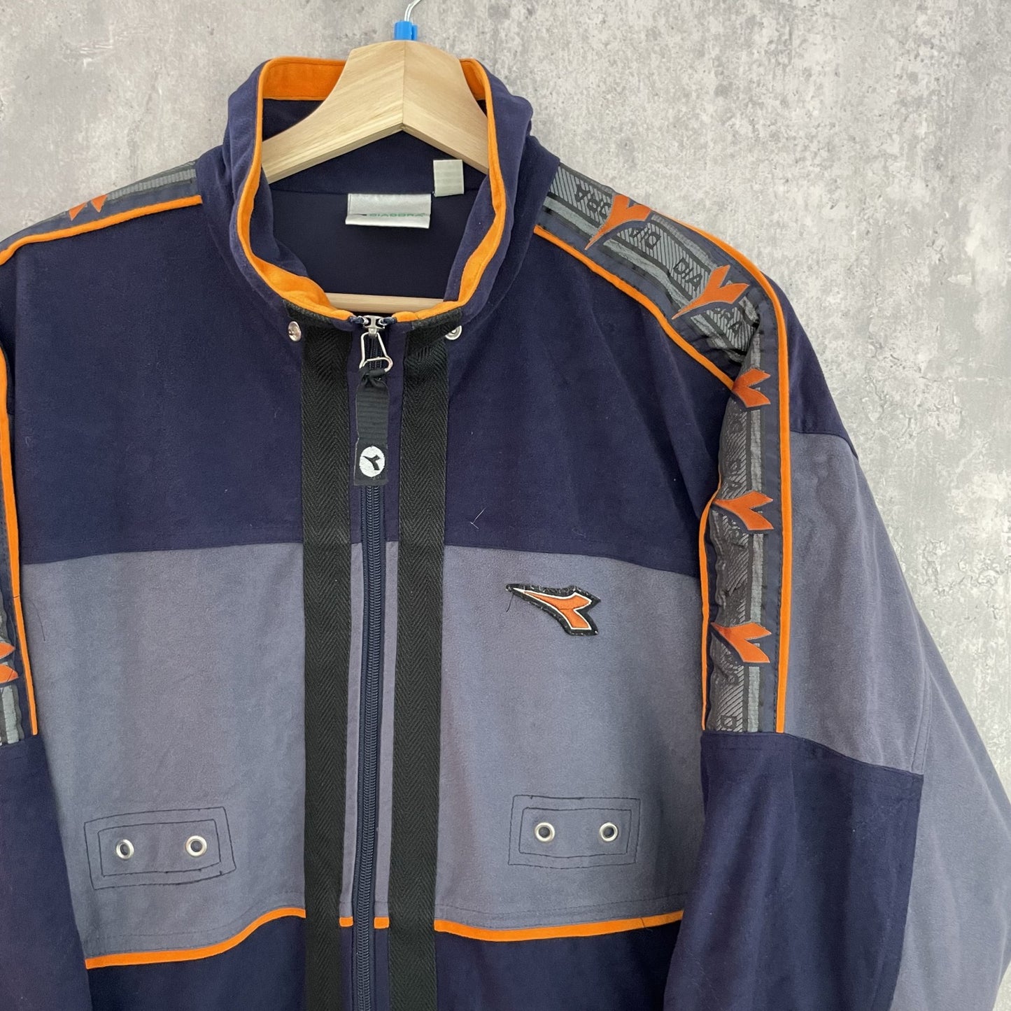 90s vintage 古着　ヴィンテージ　DIADORA ディアドラ　トラックジャケット　ストリート　フルジップ