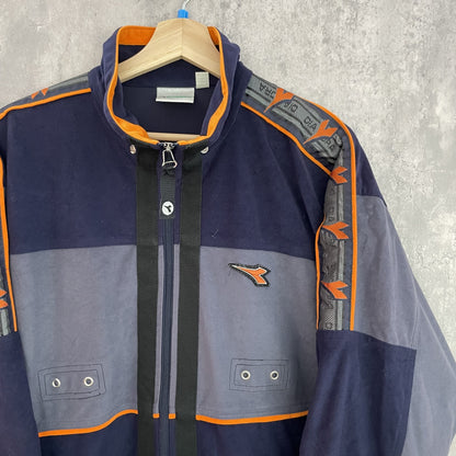 90s vintage 古着　ヴィンテージ　DIADORA ディアドラ　トラックジャケット　ストリート　フルジップ