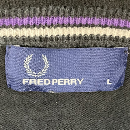 00s vintage 古着　ビンテージ　セーター　FRED PERRY ニット　フレッドペリー　刺繍ロゴ　カジュアル　ストリート