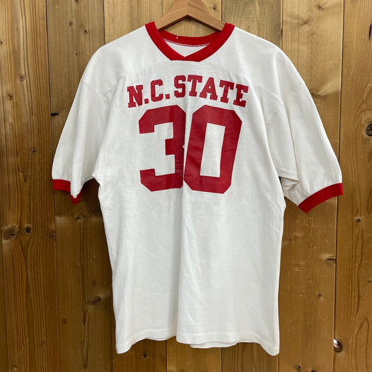 80s vintage N.C.STATE ノースカロライナ州立大学 プリントTシャツ カレッジTシャツ フットボールTシャツ 半袖 カットソー