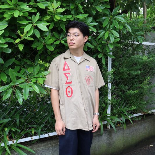 【茅ヶ崎本店】staff select 【70s-80s BB.BRAND 半袖ワークシャツ】×【ワークパンツ】