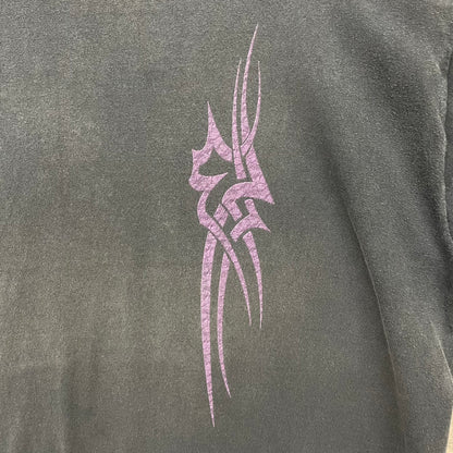 00s FRUIT OF THE LOOM Tribal Dragon ドラゴン フルーツオブザルーム 半袖 Tシャツ 両面プリント 古着 ビンテージ ブラック XL
