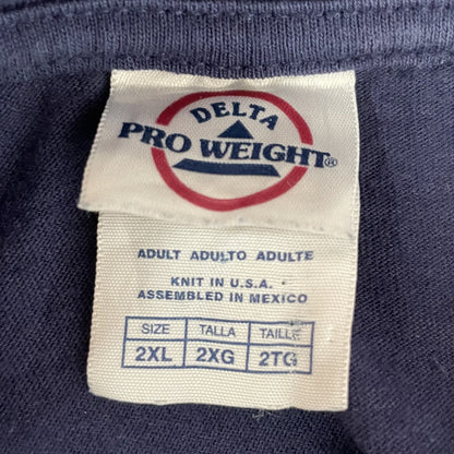 00s vintage 古着　ビンテージ　デルタ　DELTA プリントTシャツ　オーバーサイズ　ネイビー