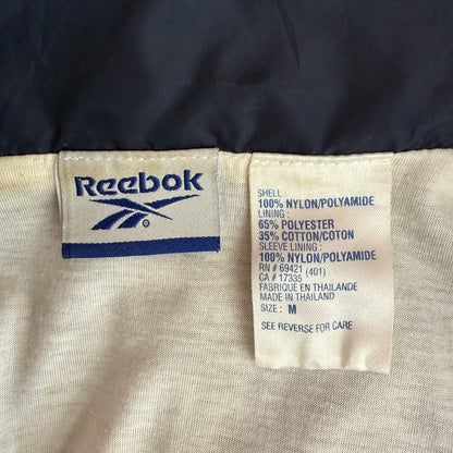 90s vintage 古着　ビンテージ　リーボック　ナイロンジャケット　刺繍ロゴ　Reebok　スポーツ　ストリート　フルジップ