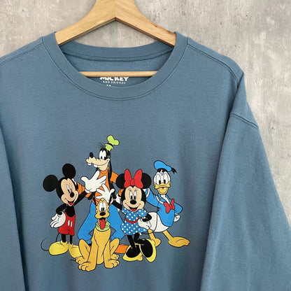 90s vintage 古着　ビンテージ　スウェット　ディズニー　キャラクタープリント　ミッキー　両面プリント　MICKEY