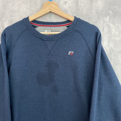 00s vintage 古着　ビンテージ　ラッセル　スウェット　RUSSELL  ロゴ刺繍　トレーナー