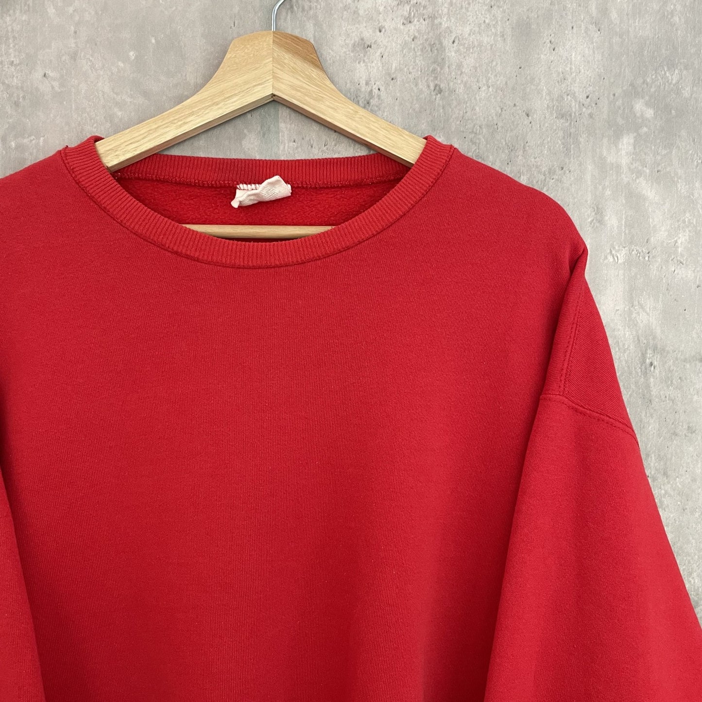 90s vintage 古着　ビンテージ　無地スウェット　クルーネック　Vネック　ワンカラー　ユルダボ　レッド