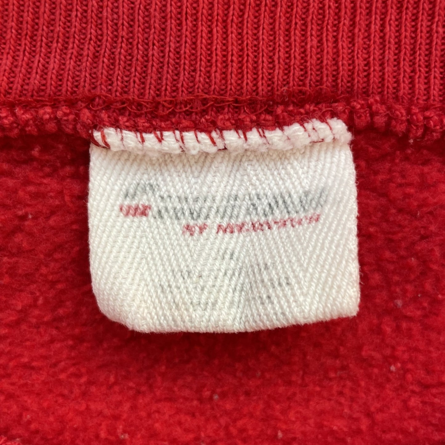 90s vintage 古着　ビンテージ　無地スウェット　クルーネック　Vネック　ワンカラー　ユルダボ　レッド