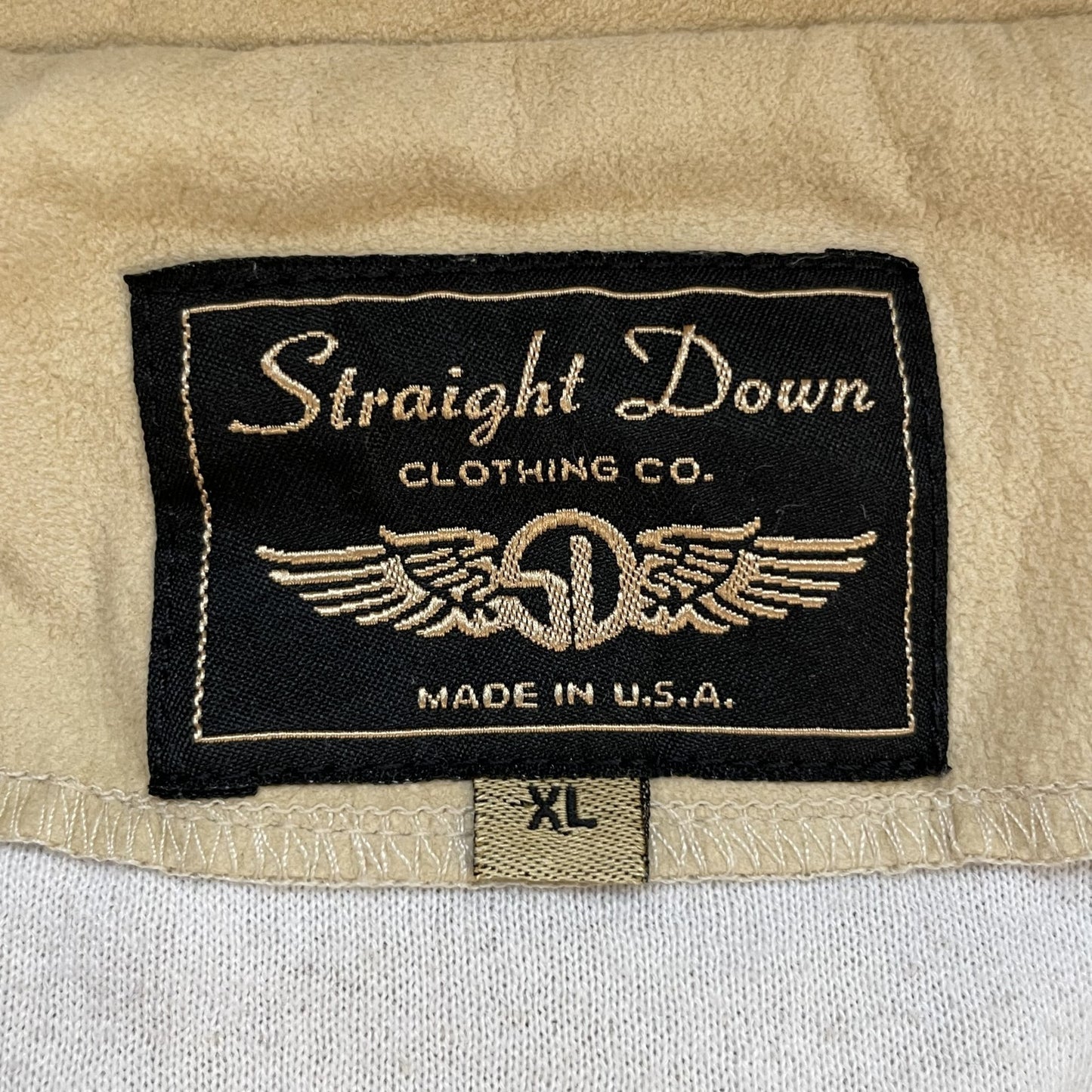 90s vintage 古着　ビンテージ　ストレートダウン　StraightDown スウェット　ハーフジップ　USA製　ワンポイント刺繍