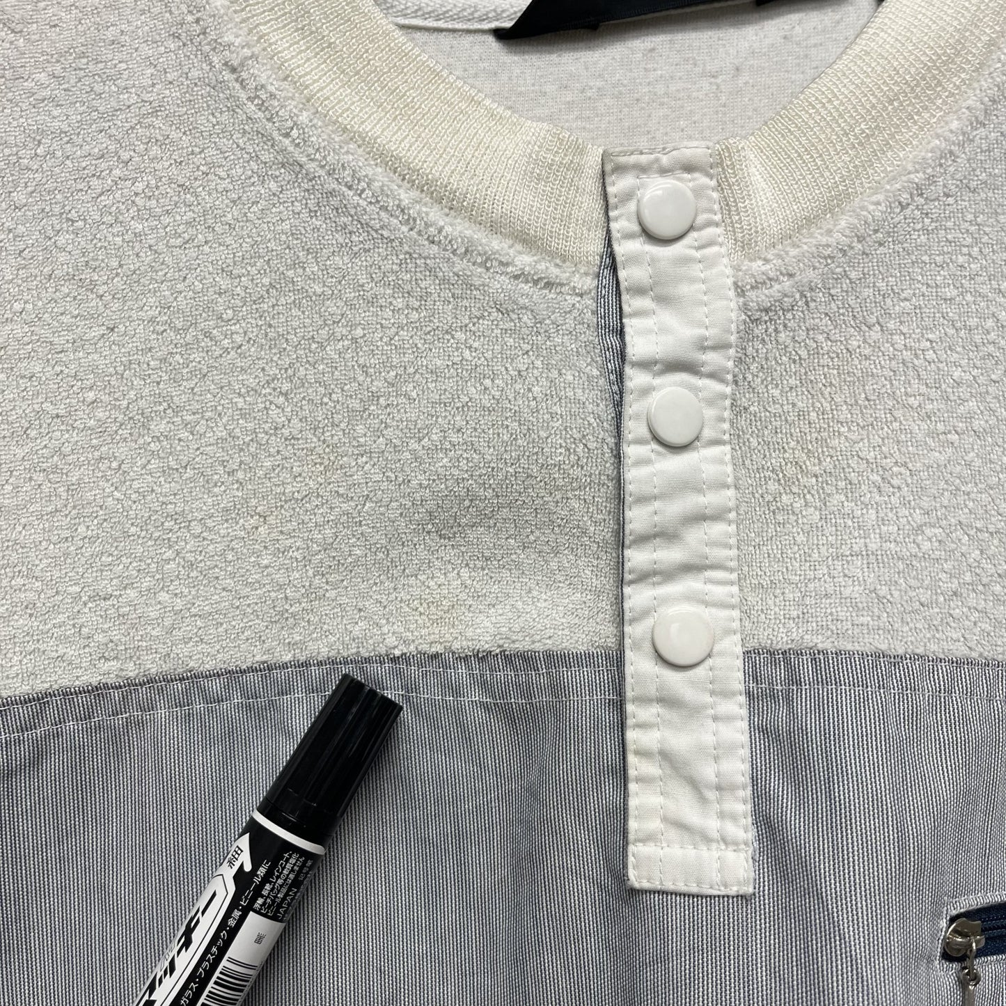 00s vintage 古着　ビンテージ　半袖　タオル生地　カジュアル　スナップボタン　スポーツ　Pierre cardin