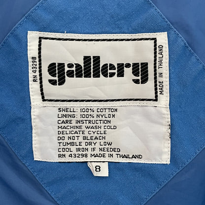 80s vintage 古着　ビンテージ　gallery 無地　ブルゾンジャケット　フルジップ　肩パット