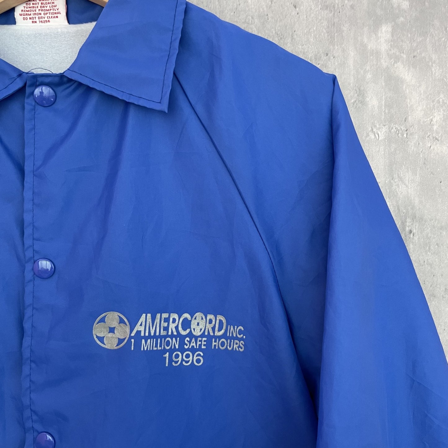 90s vintage Cardinal カーディナル　コーチジャケット　古着　ビンテージ　USA製　スナップ　ブルー
