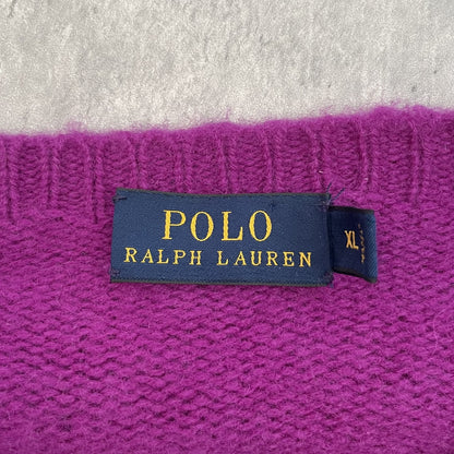 00s vintage 古着　ビンテージ　ラルフローレン　RalphLauren　ニット　セーター　パープル