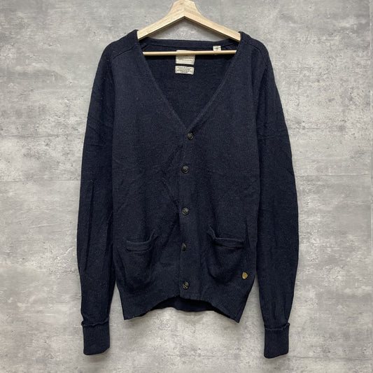 90s SCOTCH&SODA vintage 古着　ビンテージ ウール　カーディガン　ネイビー