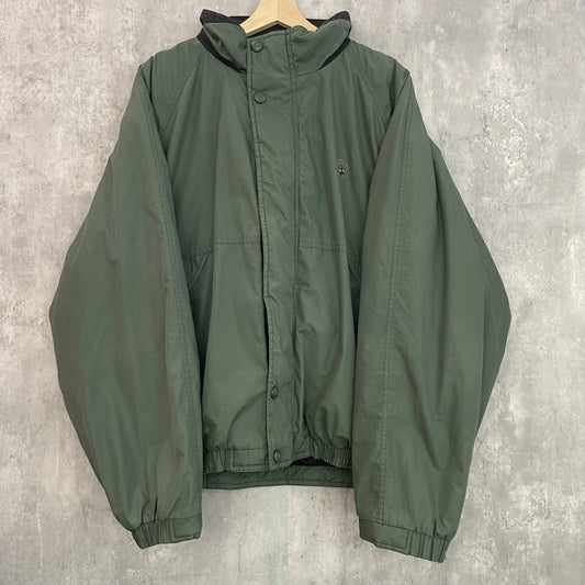 00s vintage 古着　ビンテージ　ナイロン　ブルゾンジャケット　MEMBERSONLY ジャケット　XLサイズ　カーキー　ラグラン　フルジップ