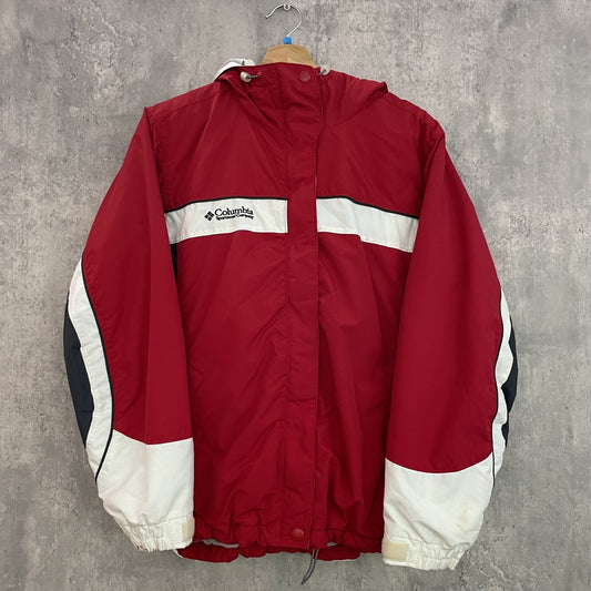 00s vintage 古着　ビンテージ　コロンビア　Columbia 　アウトドア　マウンテンパーカー　テック　ドローコード　レッド