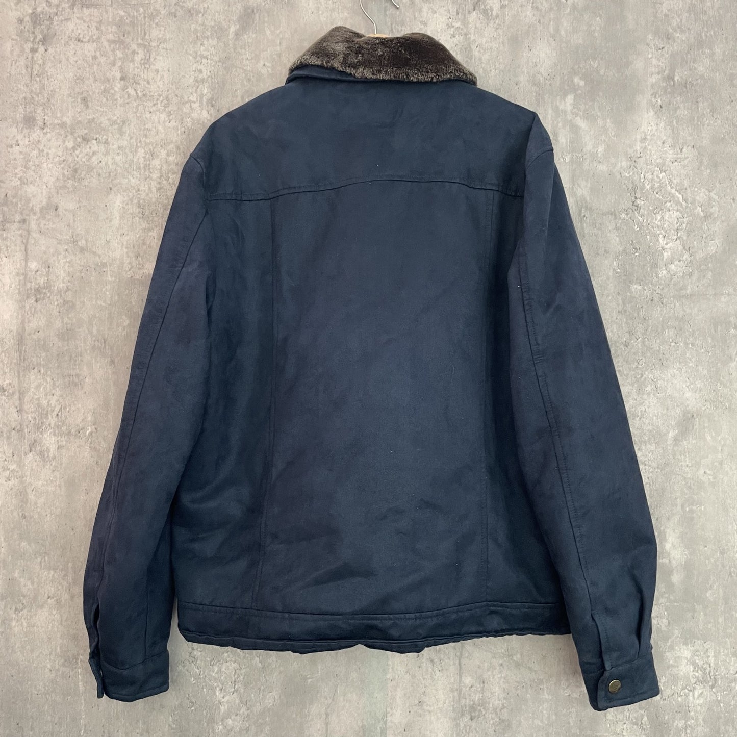 vintage 古着　ビンテージ　ベロアジャケット　フライト　イタリア　XXL ネイビー　裏地ナイロン