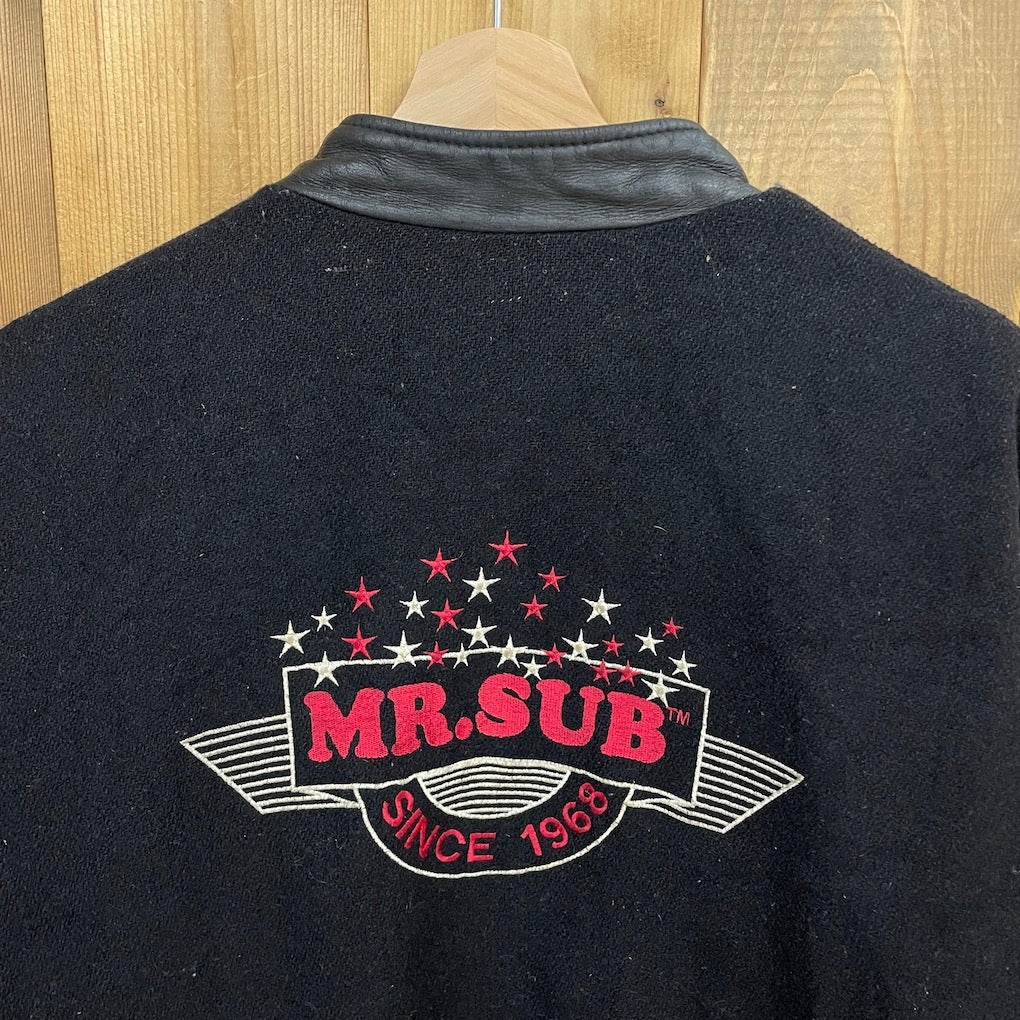 カナダ製 Steve's MR.SUB スタジャン 袖レザー 袖革 古着/USED
