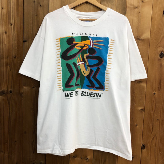 90s vintage Hanes ヘインズ Tシャツ 半袖 カットソー ビッグプリント