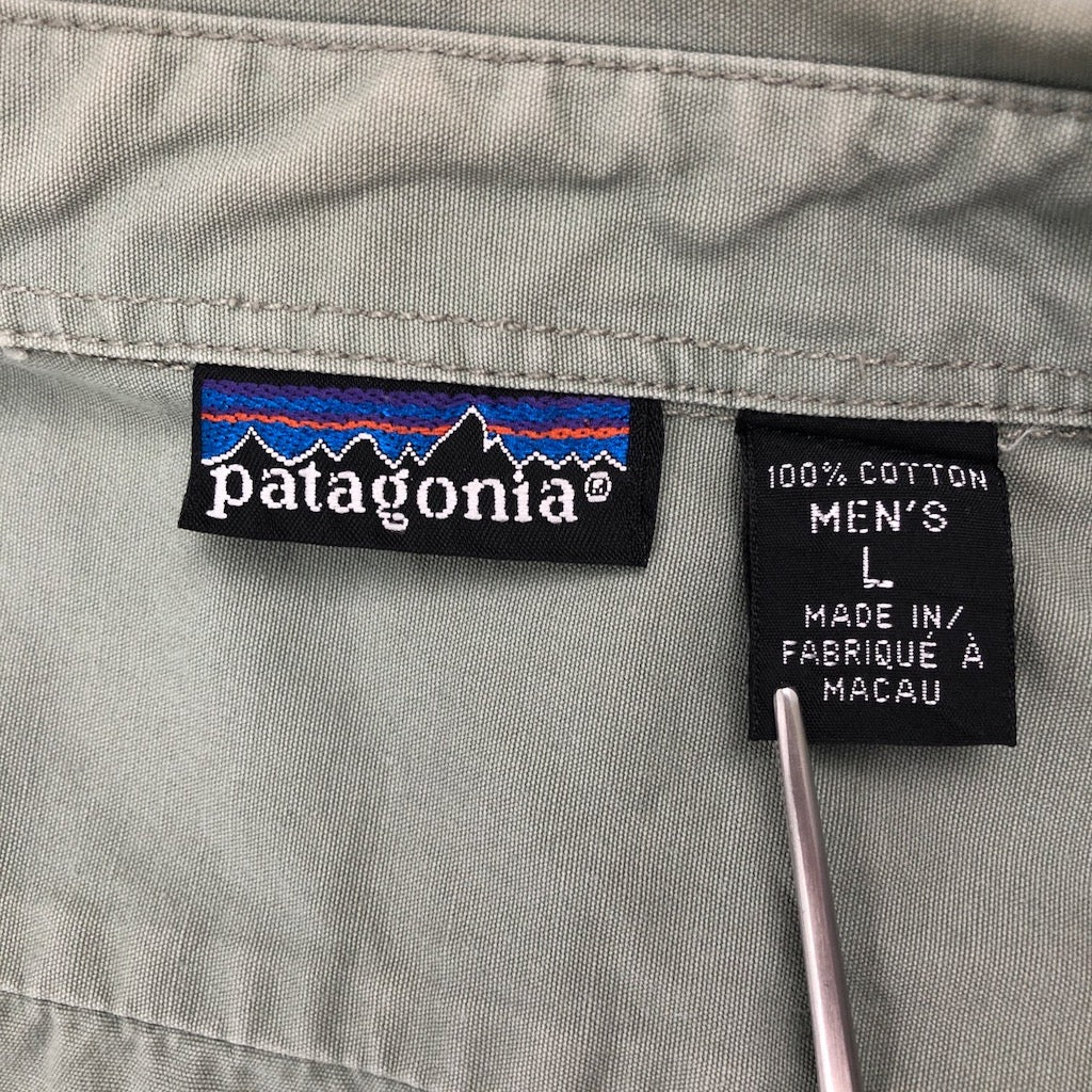 90s patagonia パタゴニア 半袖シャツ ワークシャツ 無地