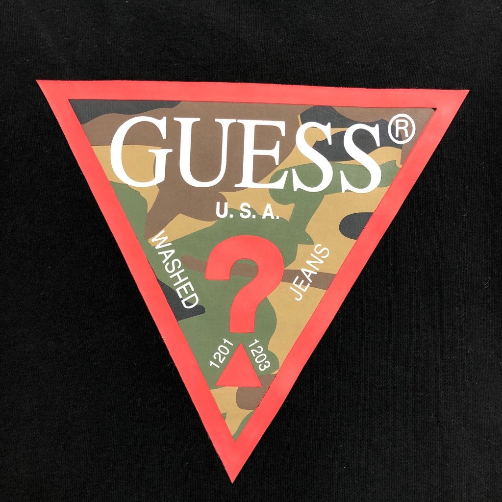 GUESS ゲス トレーナー スウェット 迷彩 ビックロゴ